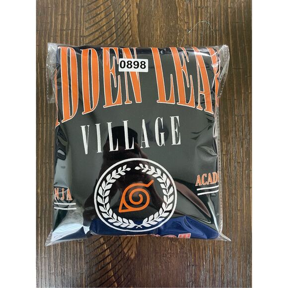 BoxLunch Naruto Hoodie Men M Black Hidden Leaf Anime Shippuden Ninja Academy - Picture 7 of 7